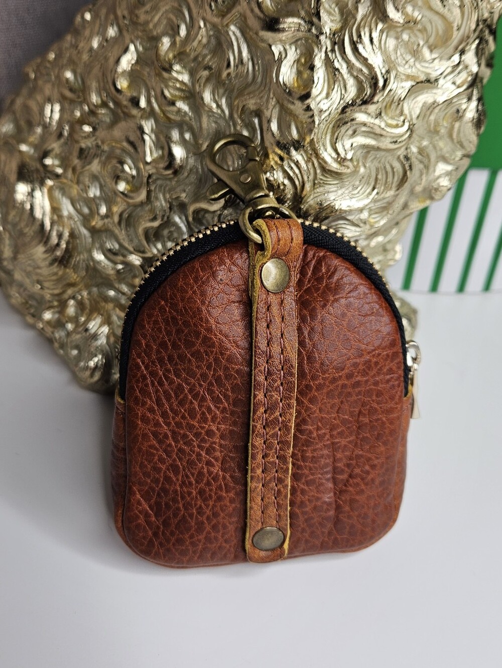 Portland Leather Goods Itsy Bitsy Pouch Sienna Brown - Picture 3 of 9